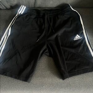 Adidas Black Athletic Shorts with Moisture-Wicking Fabric